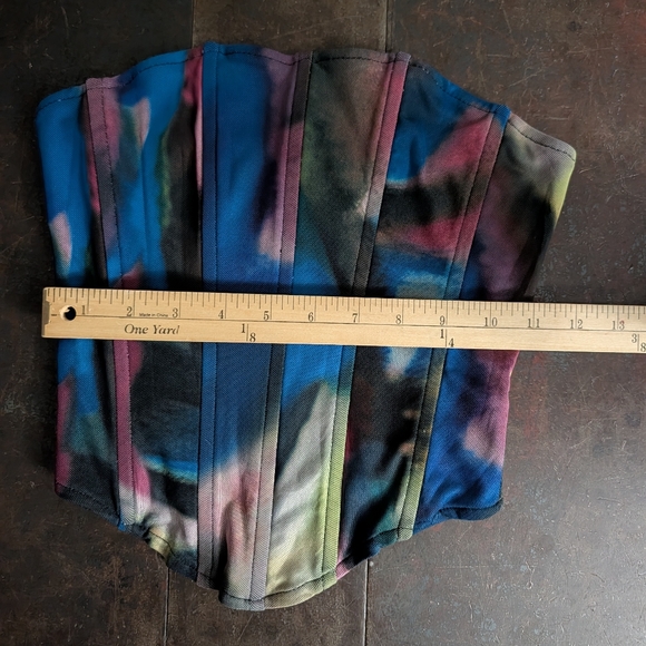 Colorful Abstract Corset Top - Picture 4 of 8